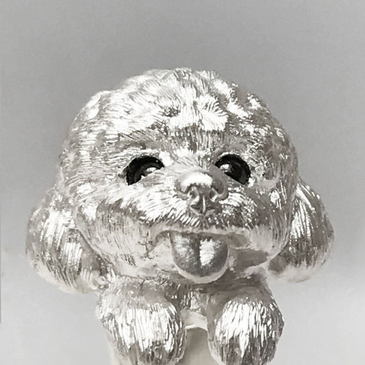 Sterling Silver Poodle Ring