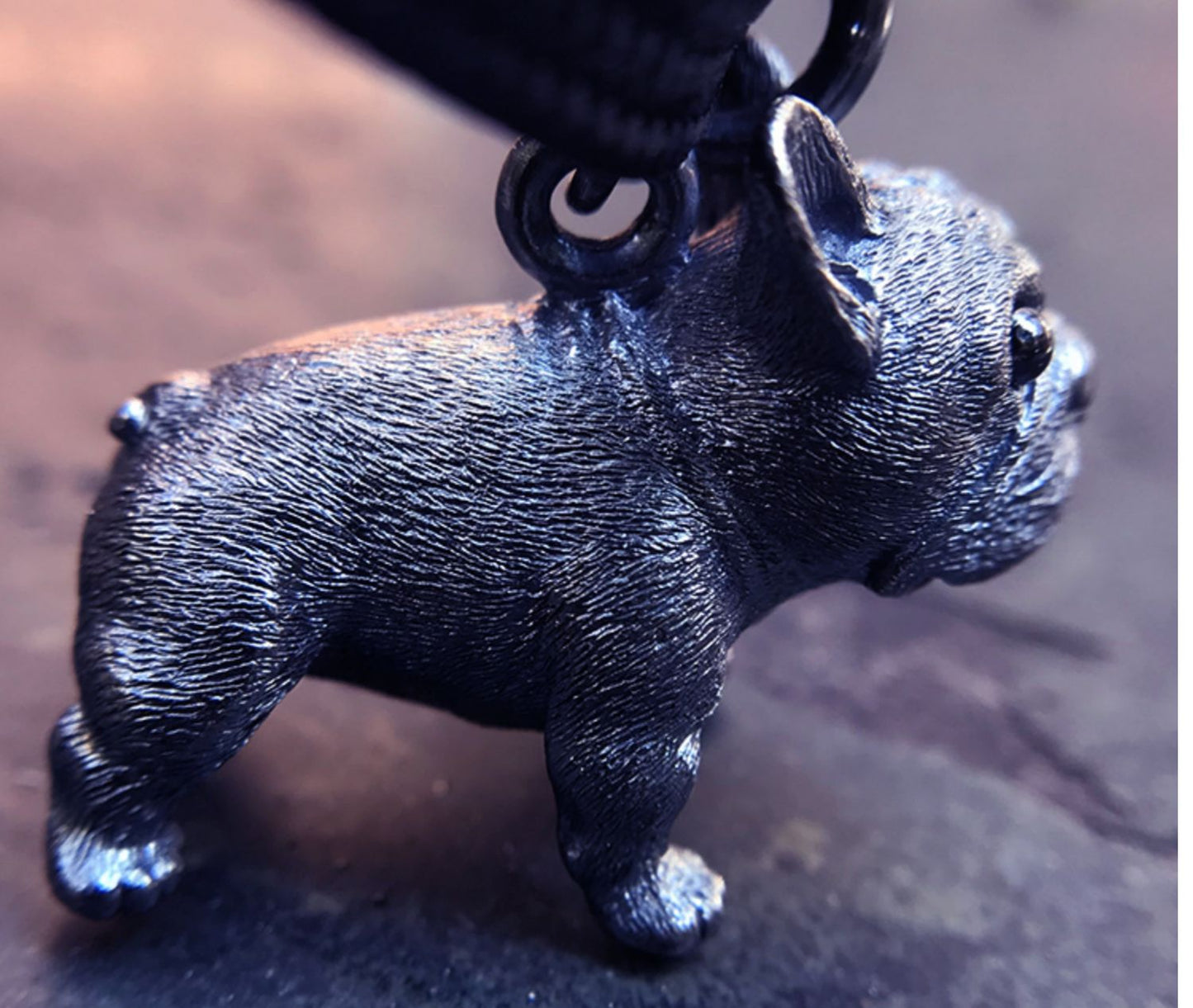 Sterling Silver French Bulldog Pendant