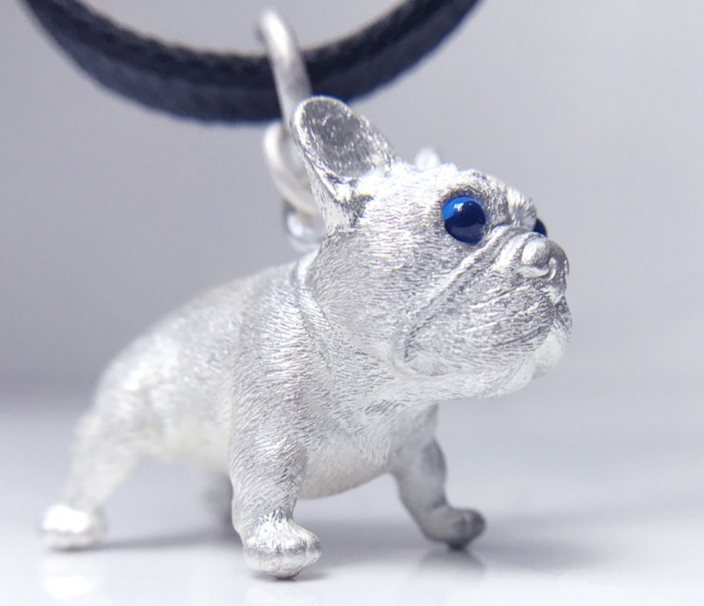 Sterling Silver French Bulldog Pendant