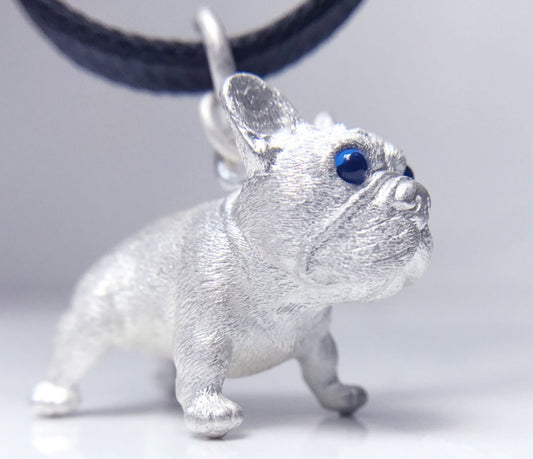 Sterling Silver French Bulldog Pendant