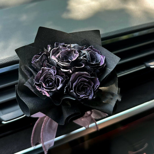 Hydrangea Preserved Flower Mini Bouquet Air Vent Clip Decoration