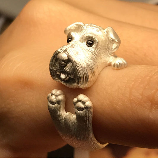 Silver Schnauzer Ring