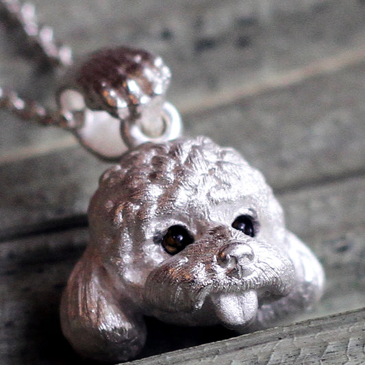 Sterling Silver Solid Poodle Pendant