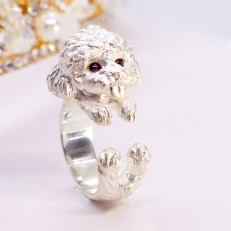 Sterling Silver Poodle Ring