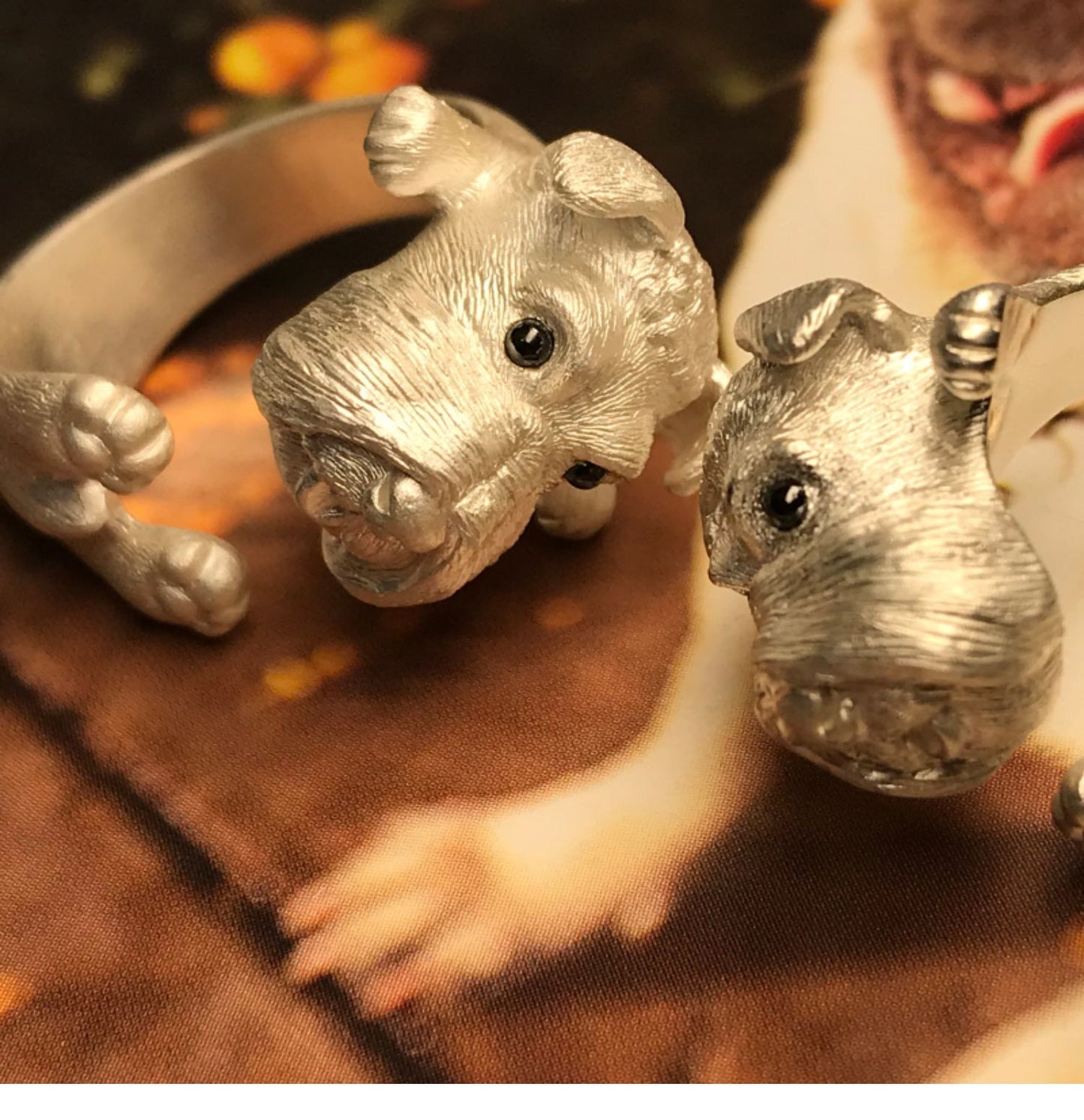 Silver Schnauzer Ring