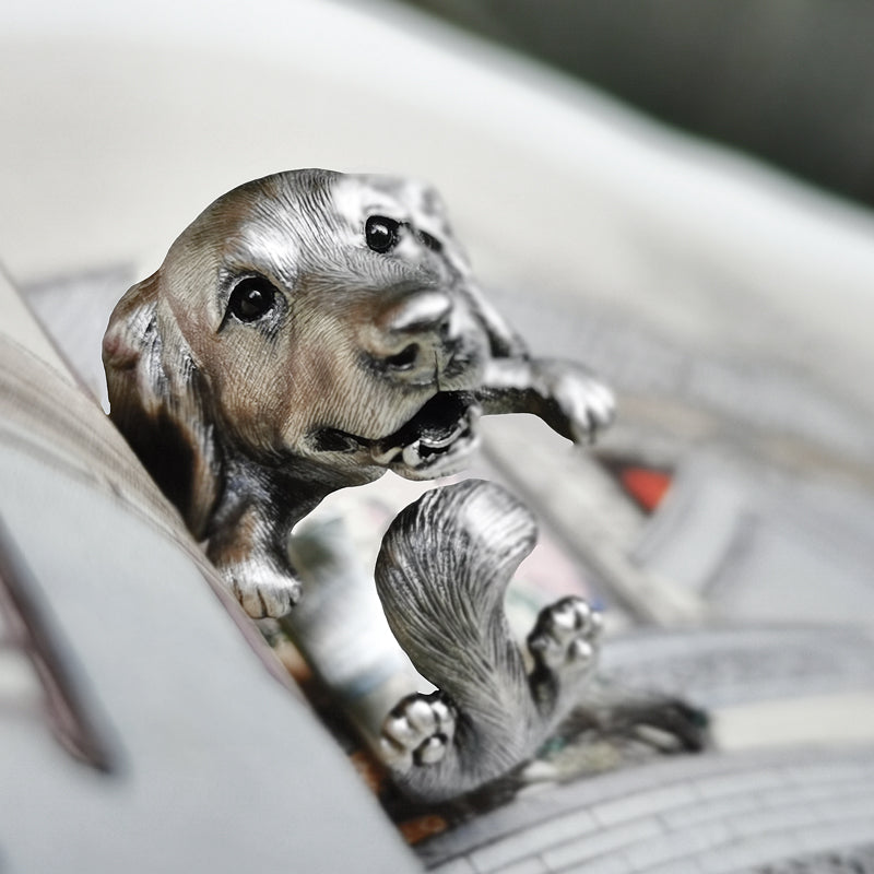 Sterling Silver Golden Retriever Ring